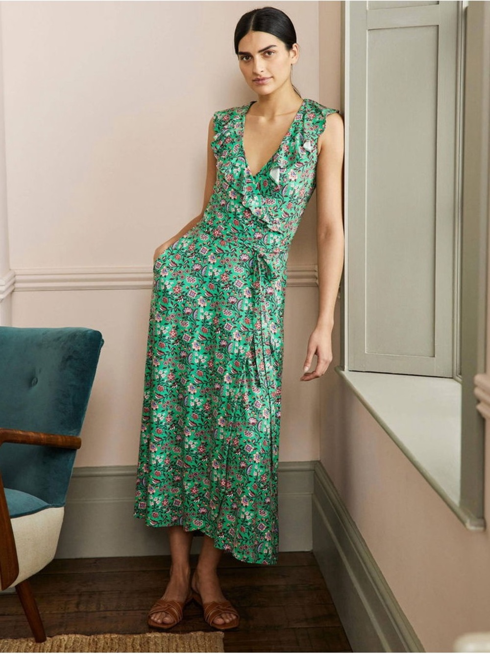 Boden Saskia Wrap Jersey Maxi Dress-NWT Sz 12R